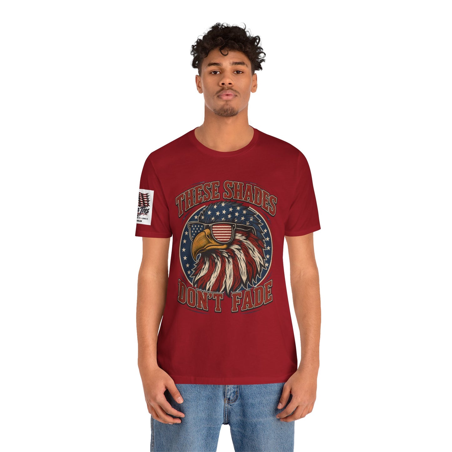 These Shades Don't Fade — American Bald Eagle Flag Tee