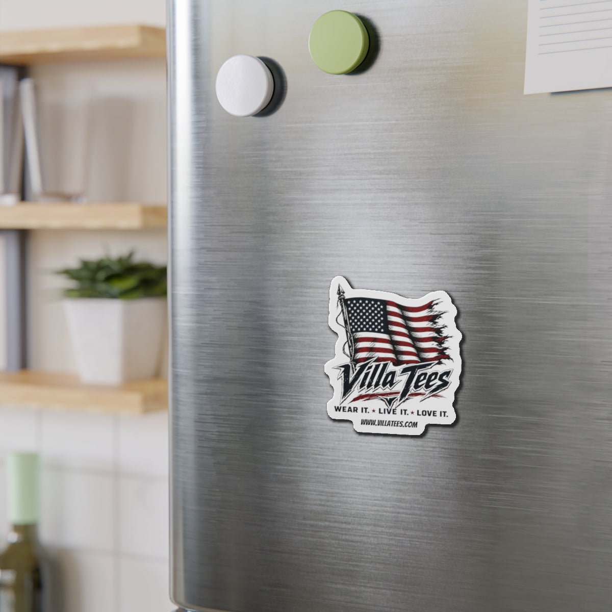 "Villa Tees" Founders -Patriotic Die-Cut Magnet
