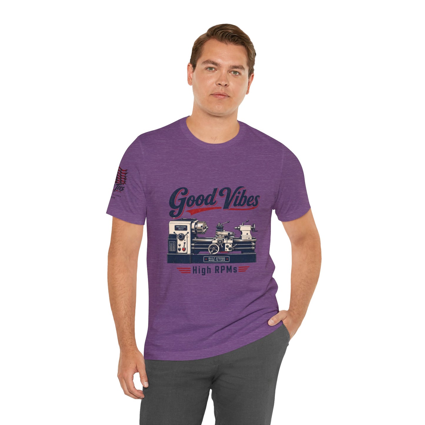Lathe Machinist Tee - Good Vibes, High RPMs