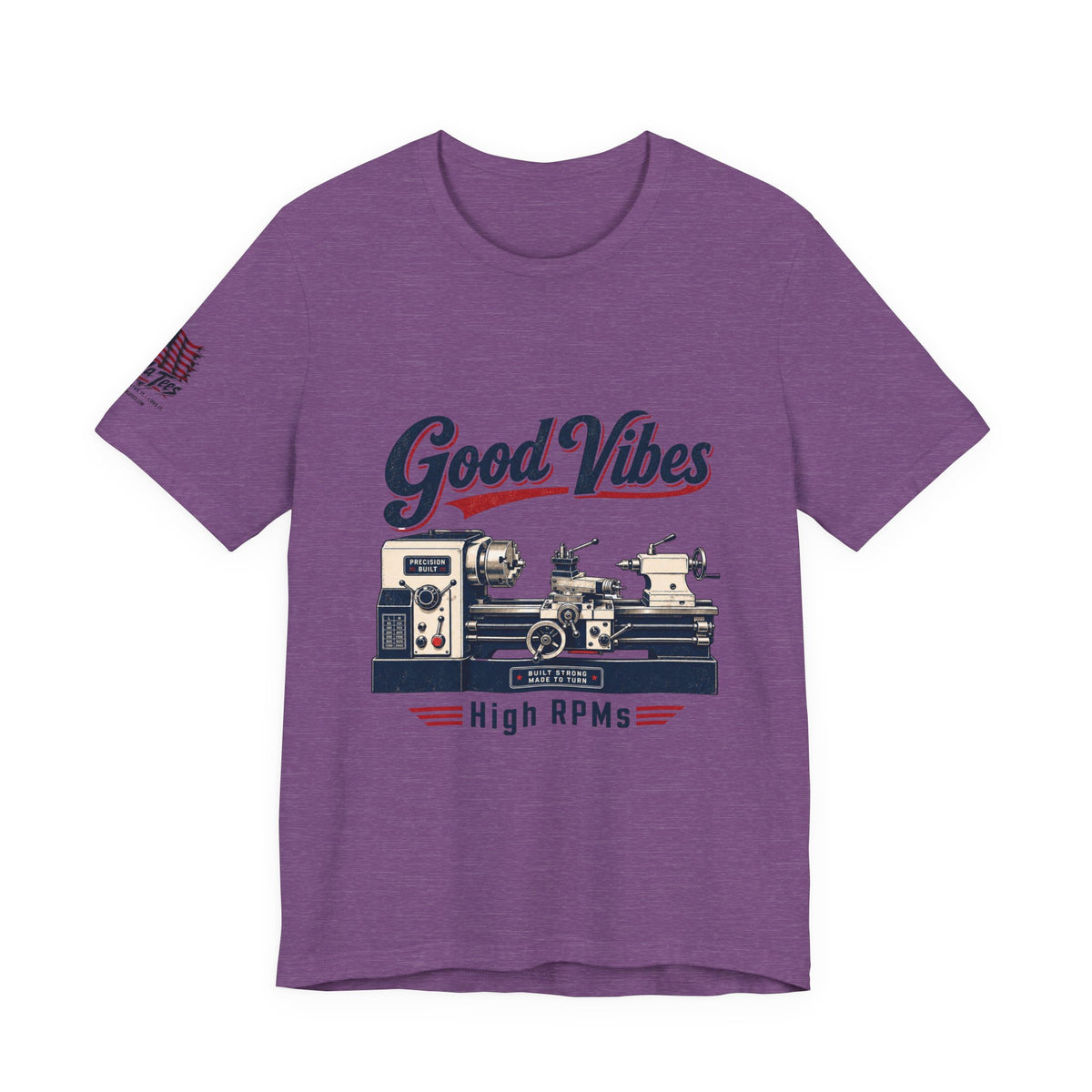 Lathe Machinist Tee - Good Vibes, High RPMs