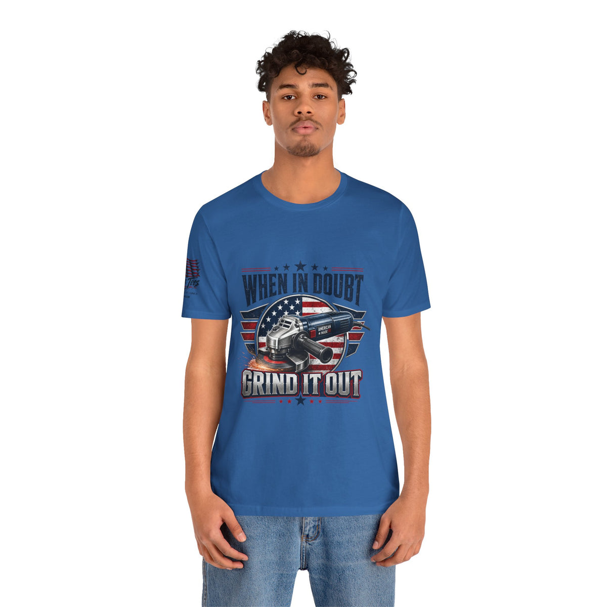 Hand Grinder Machinist Tee -When In Doubt, Grind It Out