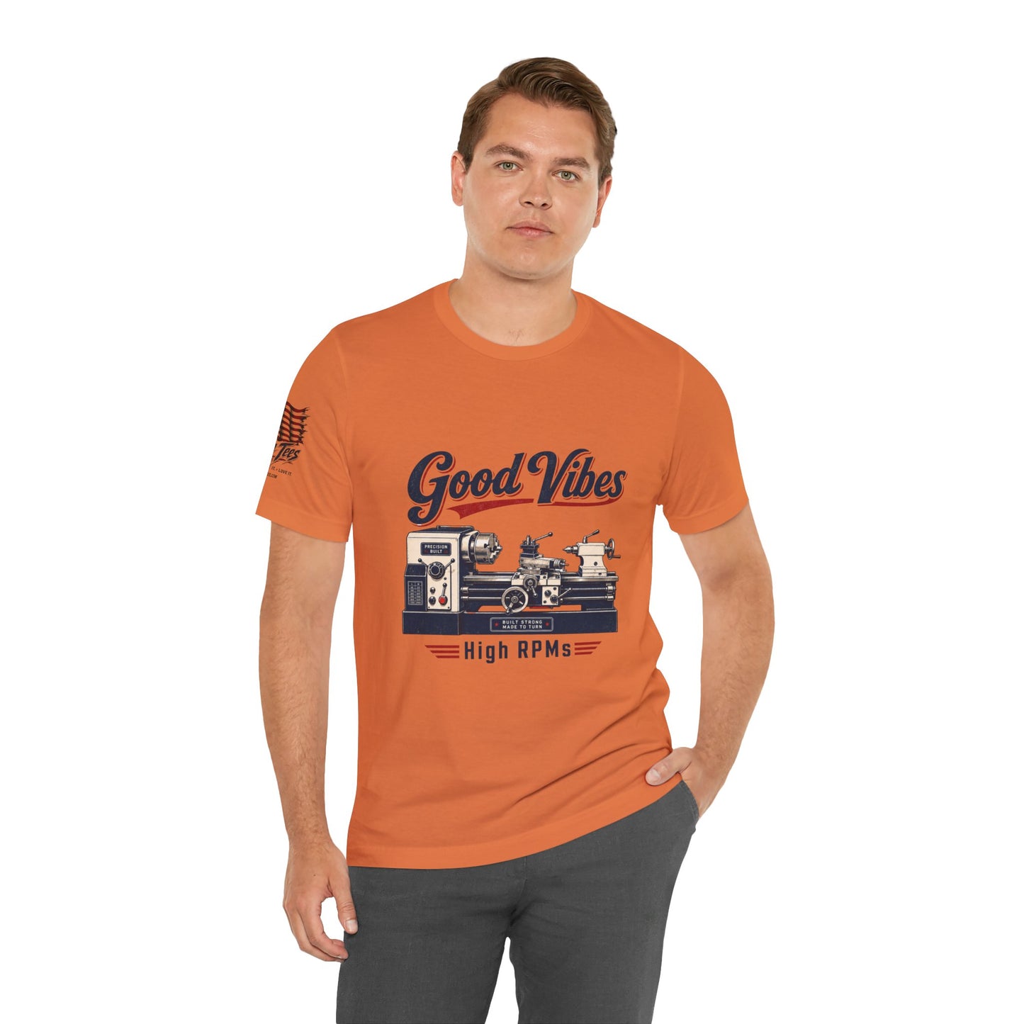 Lathe Machinist Tee - Good Vibes, High RPMs
