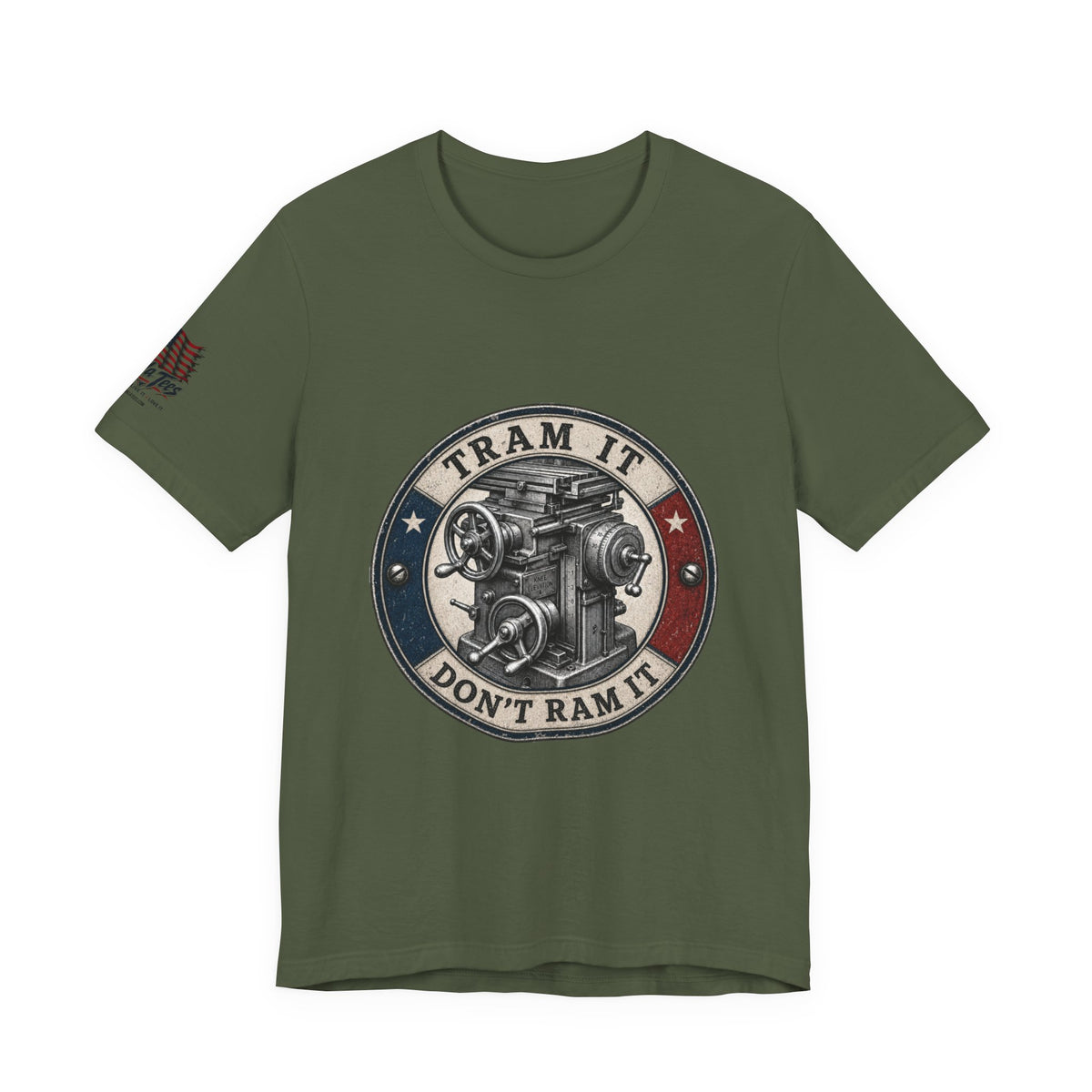 Knee Mill Machinist Tee — Tram It, Don't Ram It