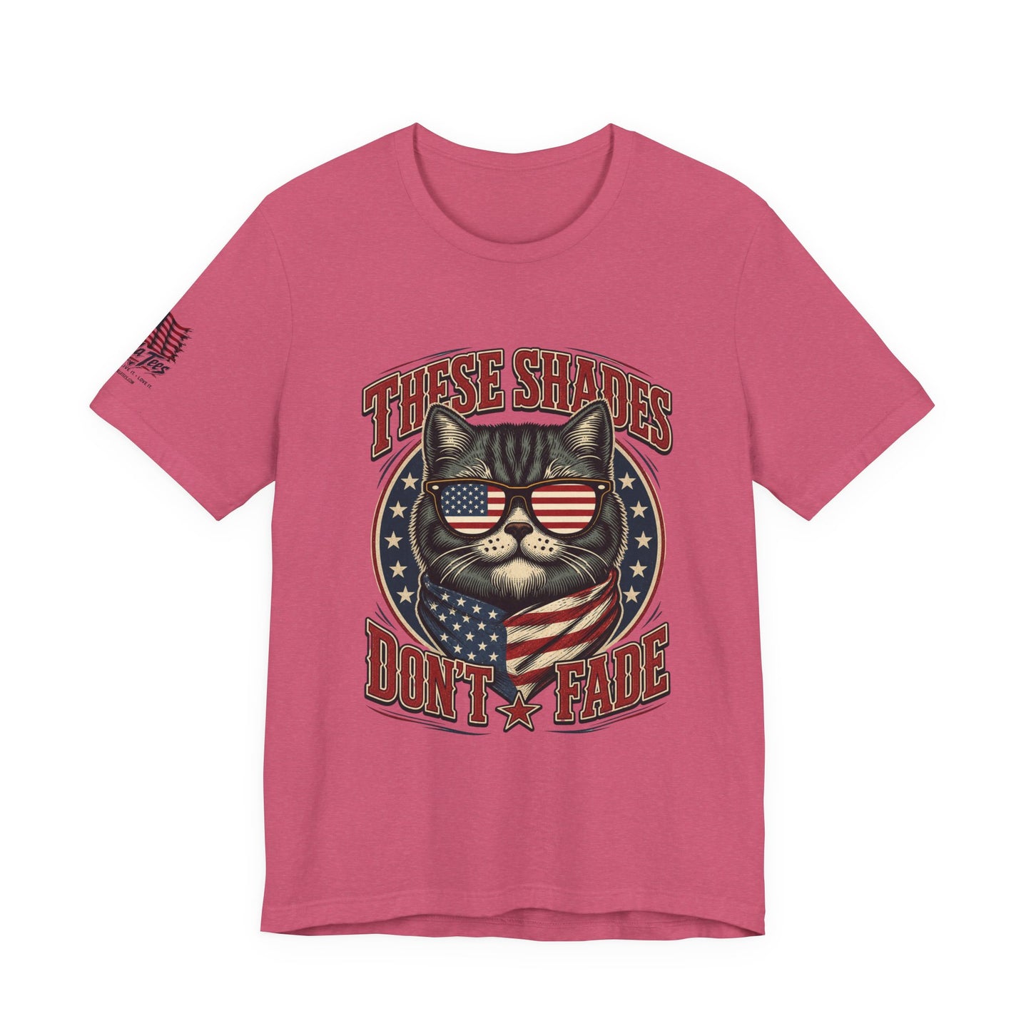 These Shades Don't Fade — Tabby Cat American Flag Tee
