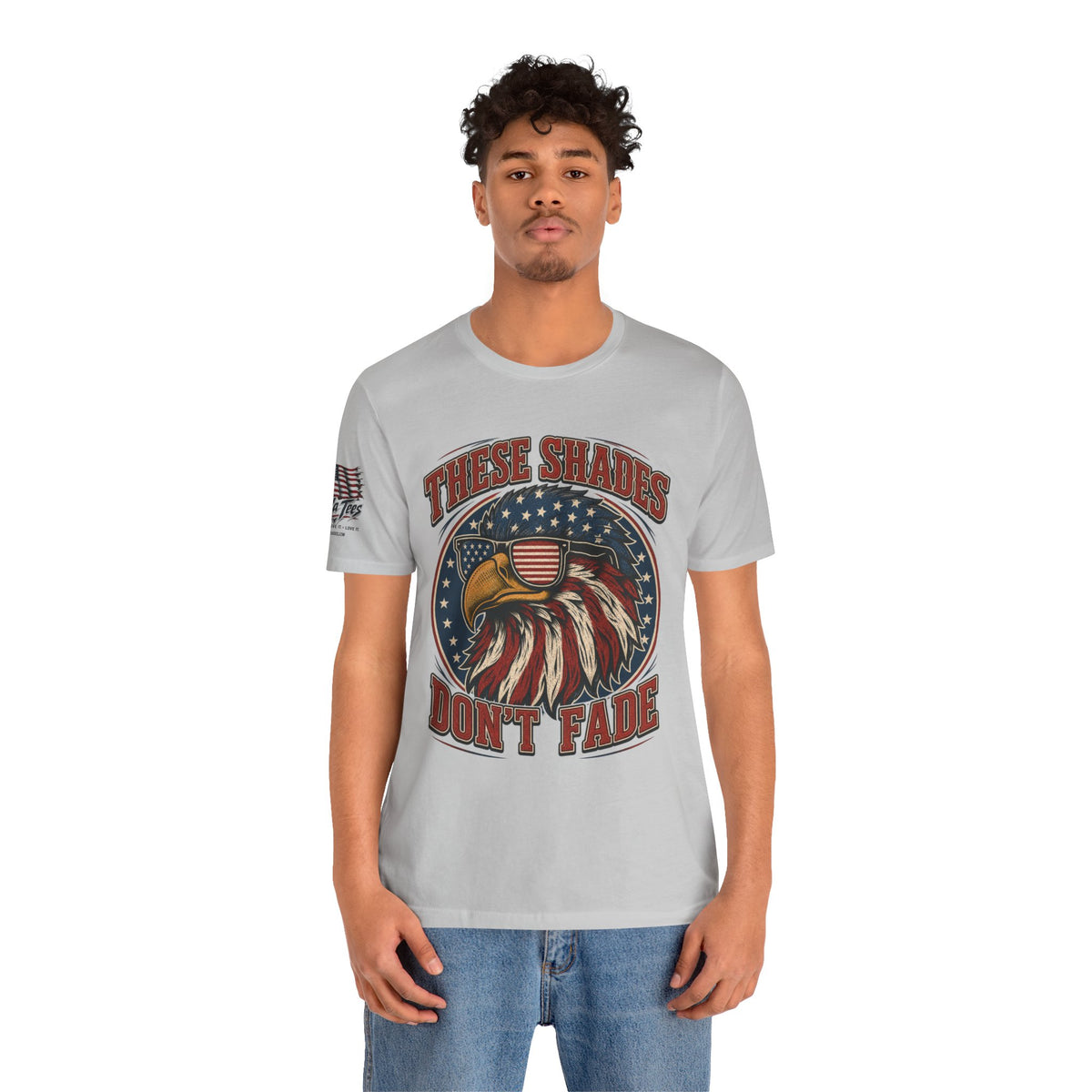 These Shades Don't Fade — American Bald Eagle Flag Tee