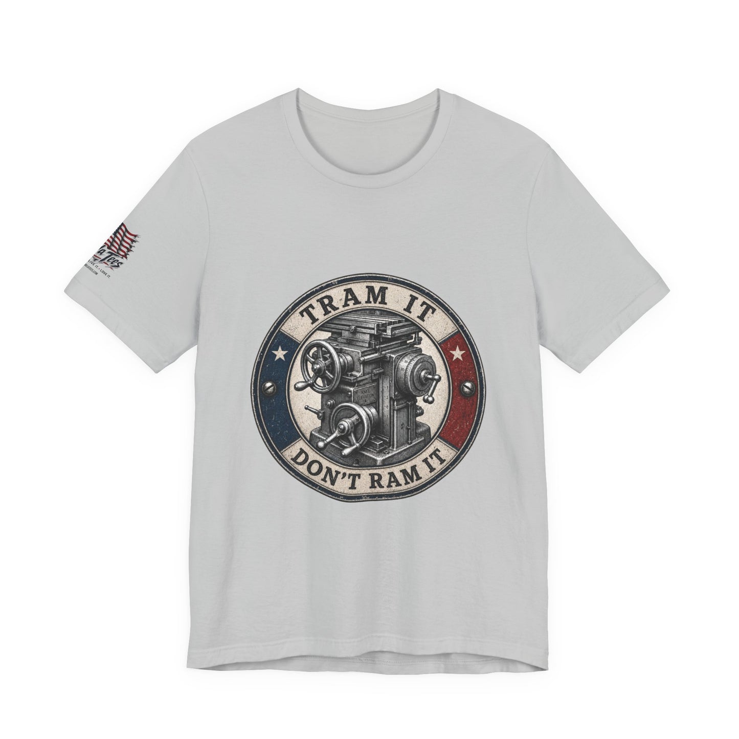 Knee Mill Machinist Tee — Tram It, Don't Ram It