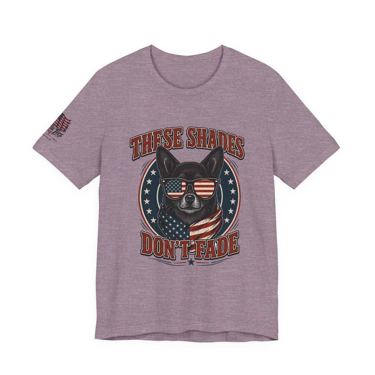 These Shades Don't Fade — Black Chihuahua American Flag Tee