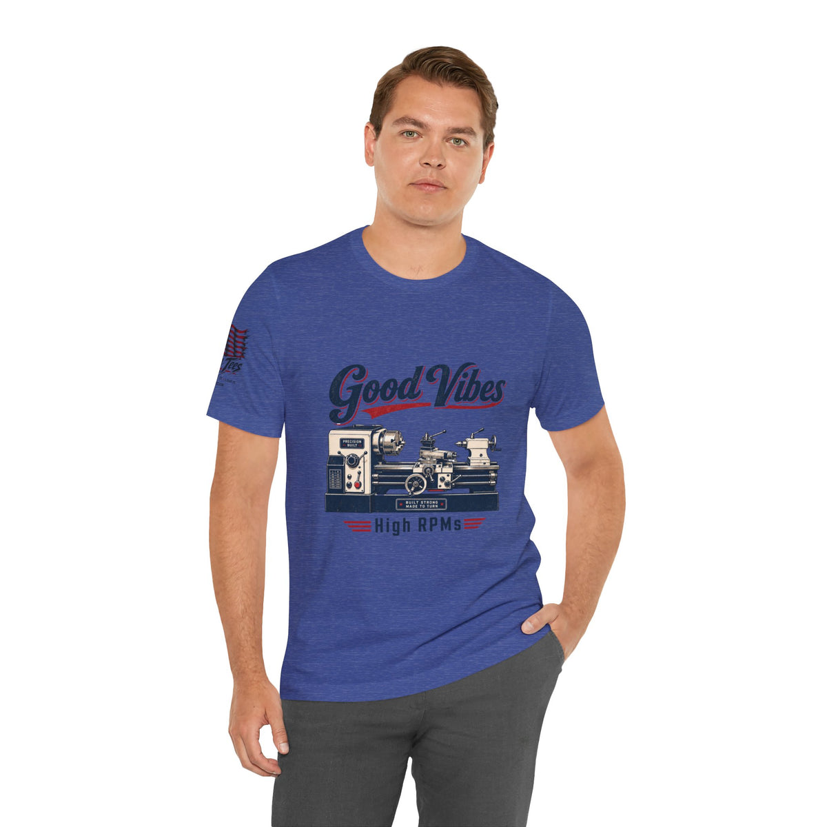 Lathe Machinist Tee - Good Vibes, High RPMs