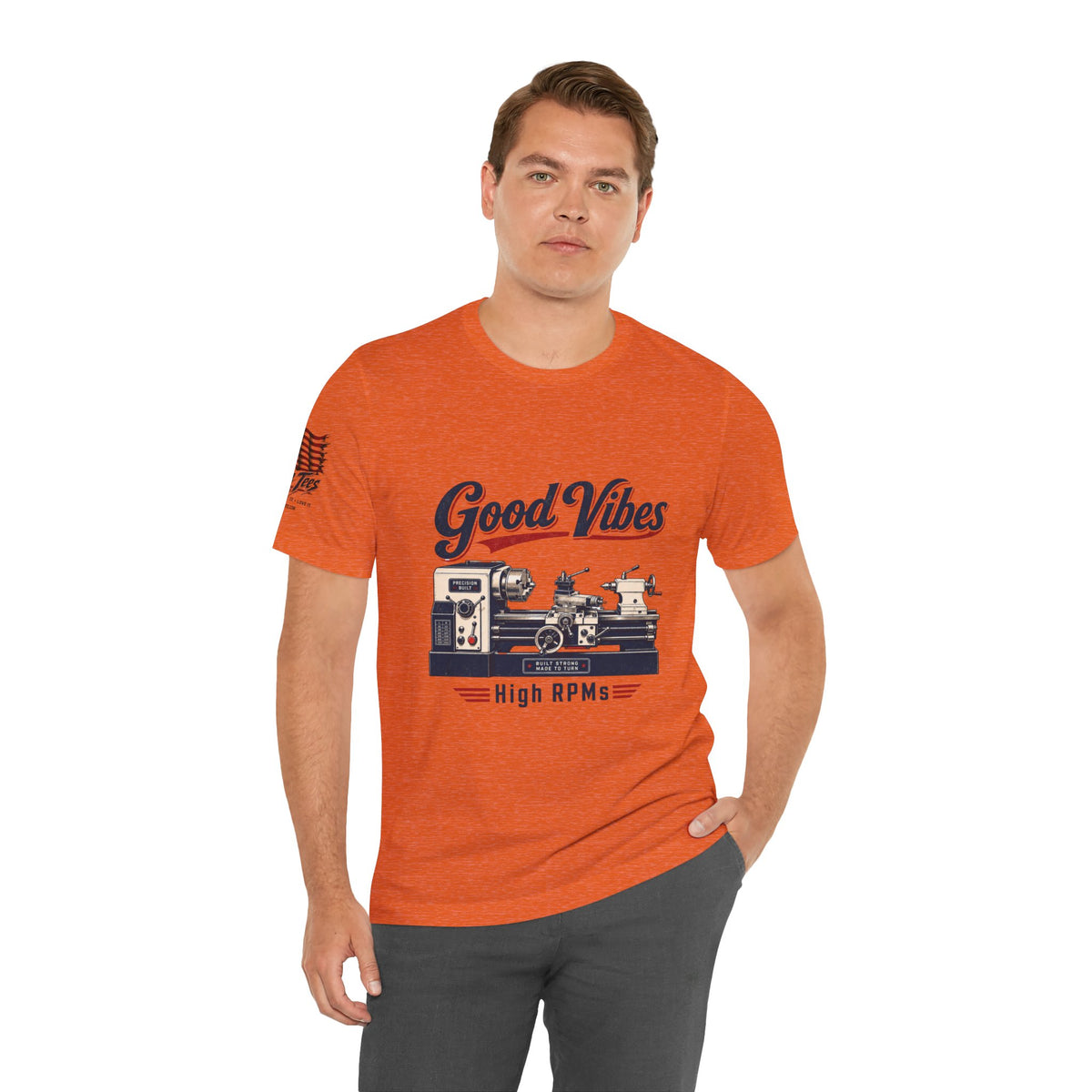 Lathe Machinist Tee - Good Vibes, High RPMs